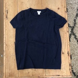 Navy J Crew sweater t-shirt